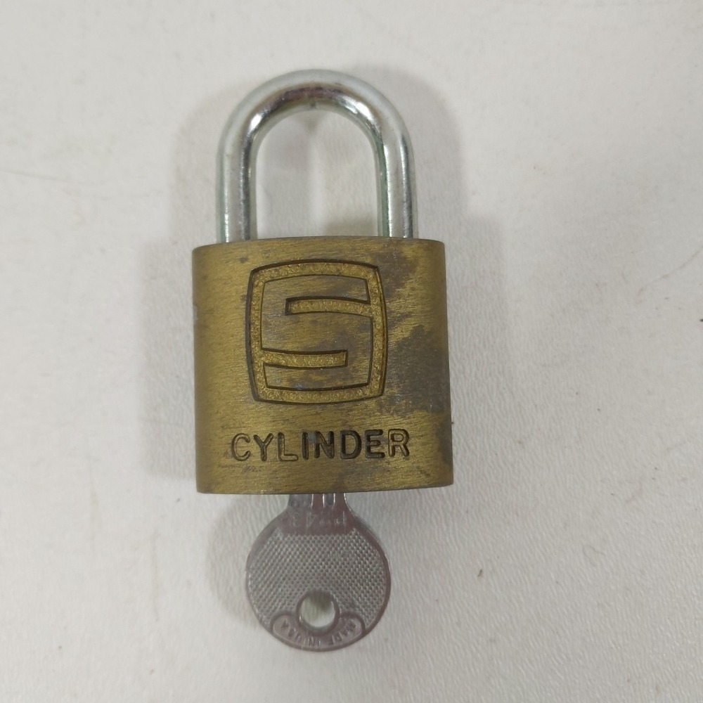 Vintage Slaymaker Cylinder Padlock Lock With Key S